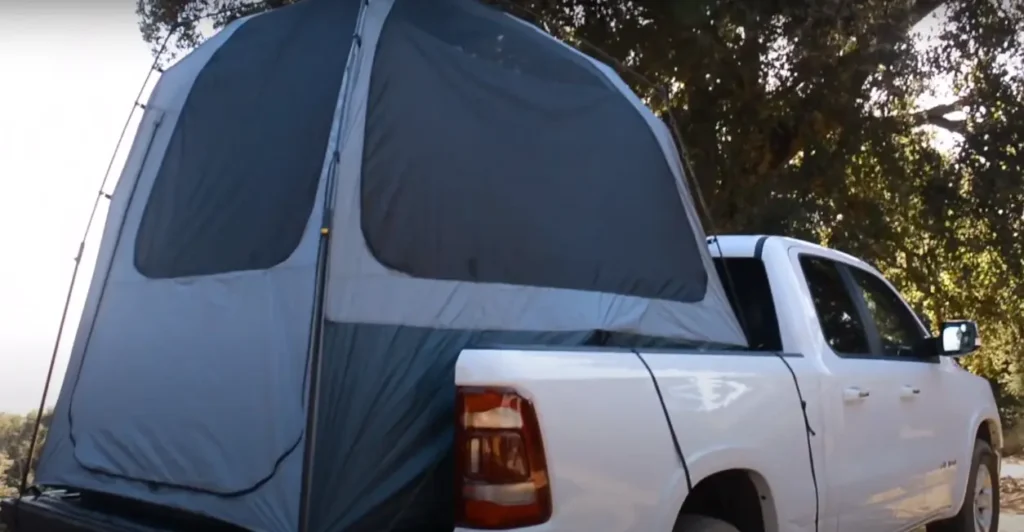 Traditional Truck Bed Tent Setup