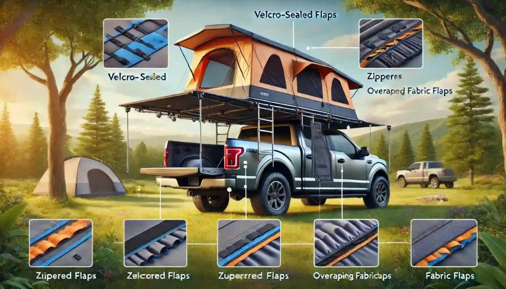 Different Types of Storm Flaps Used in Truck Bed Tents