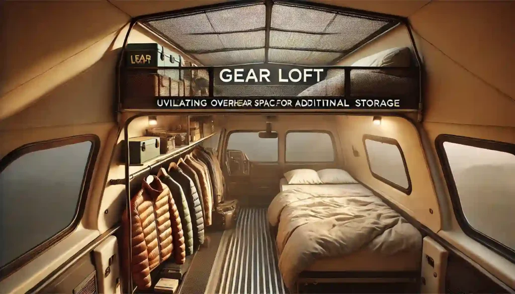 Gear Loft Utilizing Overhead Space for Additional Storage