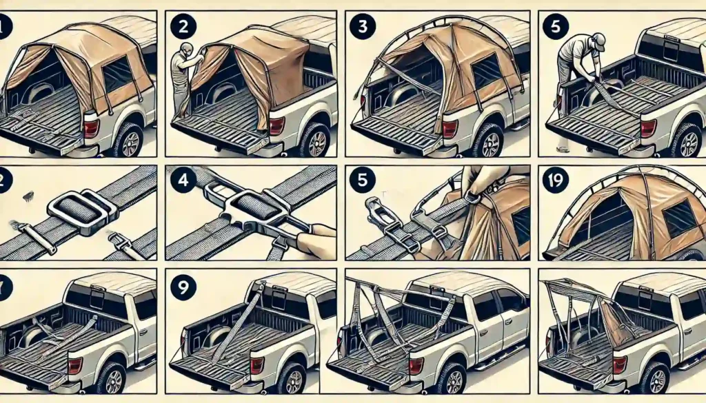 Installation Guide How to Properly Attach Your Truck Tent with Straps Buckles