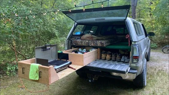 Interior Space and Layout Maximizing Room Inside Truck Cap Tents