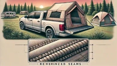 Reinforced Seams in Truck Bed Tents