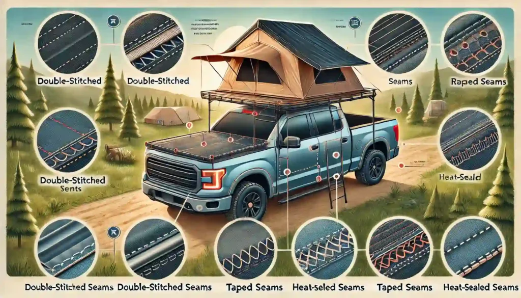 Types of Reinforced Seams Used in Truck Bed Tents